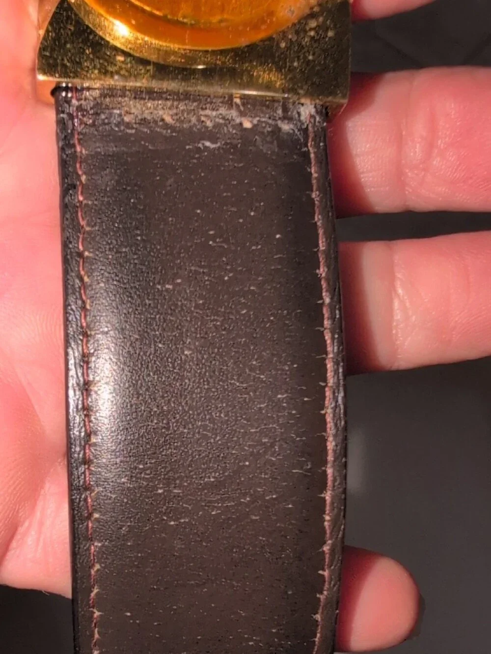 Vintage Dunhill Black Leather Belt  Unisex